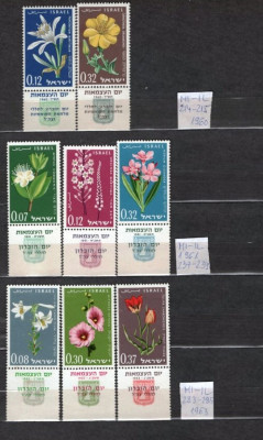 ISRAEL 1960/61/63 - FLORA. FLORI. 3 SERII NESTAMPILATE, C5 foto