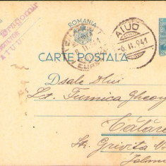 HST CP388 Carte poștală ștampila Clement Dragomir viticultor Aiud olograf 1941
