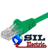 Cablu UTP cat5e mufat 1.5m patch cord, verde foto