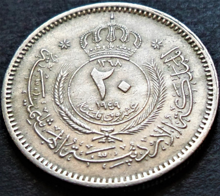 Moneda istorica 20 FILS - IORDANIA, anul 1949 *cod 4930 A = excelenta