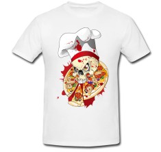 Tricou &amp;quot; Craniu &amp;amp; pizza &amp;quot; foto