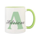 Cana maner verde personalizata prenume Adriana, INOVATIX&reg;. 330ml, Oem