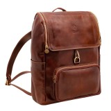 Rucsac din piele naturala pentru laptop , coniac, RL5568A