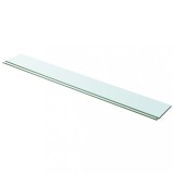 Gossi rafturi, 2 buc., 100 x 12 cm, panouri sticla transparenta