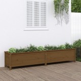Strat &icirc;nălțat grădină maro miere 199,5x40x39 cm lemn masiv pin