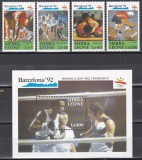 Sierra Leone 1990 - Jocurile Olimpice - Barcelona, Serie scurta + Colita, MNH, Nestampilat