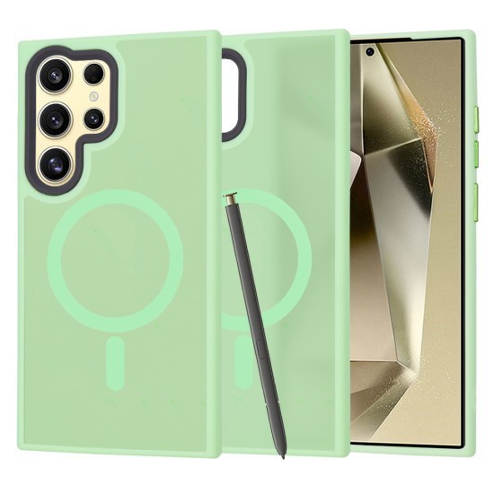 Husa pentru Samsung Galaxy S24 Ultra - Techsuit HaloFrost&nbsp;MagSafe Series - Light Green
