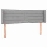 Cumpara ieftin Tablie de pat cu aripioare gri deschis 147x16x78/88 cm textil