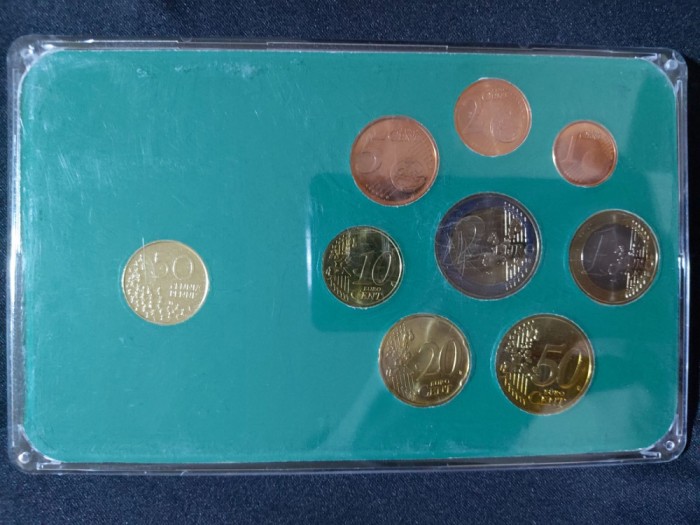 Euro set - Finlanda 2001-2005 + 50 penni 1990 , 9 monede