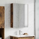 vidaXL Dulap cu oglindă pentru baie Stejar fumuriu 33 x 11,5 x 50 cm 889219