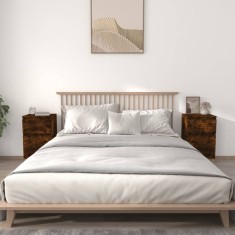 vidaXL Noptiere, 2 buc., stejar afumat, 40x35x70 cm 819703