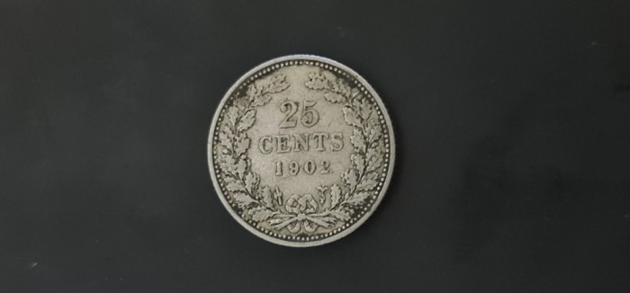 Olanda - 25 cents 1902 ag.