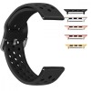 Curea din silicon, compatibila Apple Watch 9|8|7|6|5|4|3|2|1 Series, 41mm|40mm|38mm, Negru