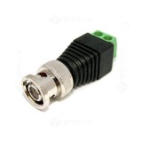 Conector BNC prindere surub pentru camere supraveghere, Rovision