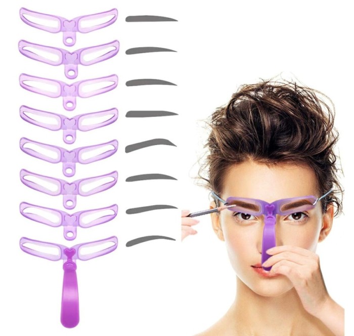 Set 8 sabloane profesionale pentru modelare sprancene