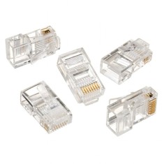 MUFA RJ-45 GEMBIRD pt. cablu UTP, Cat5e, RJ-45 (T), plastic, 100 buc, &amp;quot;LC-8P8C-001/100&amp;quot; foto