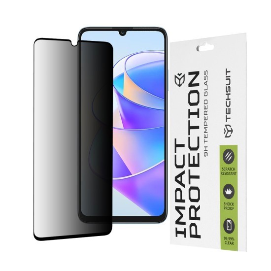 Folie pentru Honor X7a - Techsuit 111D Privacy Full&nbsp;Glue - Black