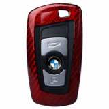 Husa Vetter pentru cheie BMW seria F, made from Carbon, Glossy Rosu