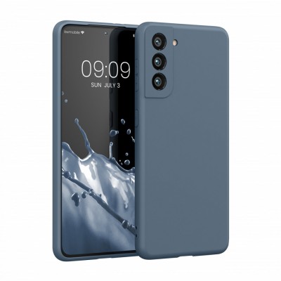 Husa Kwmobile pentru Samsung Galaxy S21, Silicon, Albastru, 56681.202 foto