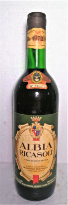 Z 27, VIN ALBIA RICASOLI, VIN ALBA SECCO, Recoltare 1972 CL 72 GR 12 foto