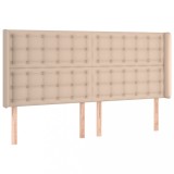 Cumpara ieftin Tablie pat cu aripioare cappuccino 203x16x118/128 cm piele eco