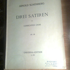 Arnold Schonberg - Drei Satiren fur gemischten Chor, op. 28 - partituri (1926)