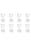 Cumpara ieftin Set 8 cleme pentru plapuma, JENUOS, 3.7 cm, Plastic, Transparent