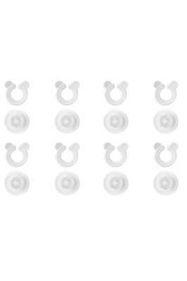 Set 8 cleme pentru plapuma, JENUOS, 3.7 cm, Plastic, Transparent foto