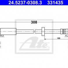 Conducta / cablu frana AUDI A4 (8E2, B6) (2000 - 2004) ATE 24.5237-0308.3