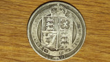 Anglia / Marea Britanie -moneda argint sterling- 1 shilling 1891 rara - Victoria, Europa