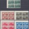 ROMANIA 1950 LP 273 G.M.A. SI F.G.M.A. BLOCURI DE 4 TIMBRE MNH