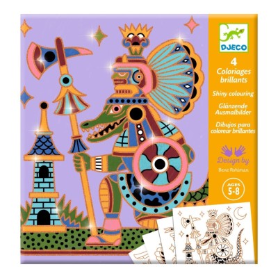 Joc creativ de colorat Animale razboinice Djeco foto