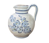 VAS VINTAGE DIN CERAMICĂ GLAZURATĂ, LUCRAT SI DECORAT MANUAL