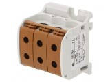 Conector &Icirc;mbinare Șine 50mm2 Maro 6 Borne