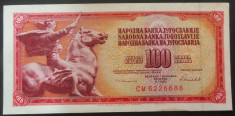 Bancnota 100 Dinari / Dinara - RSF YUGOSLAVIA, anul 1986 *cod 60 foto