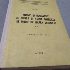 NORME SI NORMATIVE DE MUNCA SI TARIFE UNIFICATE IN INDUSTRIA LEMNULUI 590 PAG