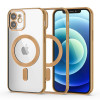 Husa Tech-Protect Magshine MagSafe pentru Apple iPhone 12 Auriu, Transparent, Silicon, Carcasa