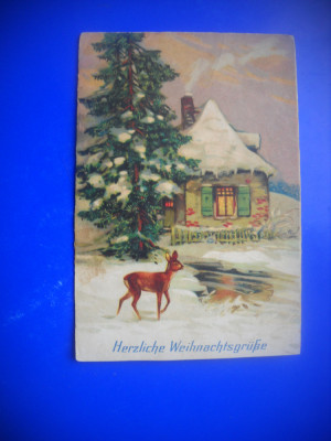 HOPCT 432 y FELICITARE CRACIUN GERMANIA CROMO LITHO/ LITOGRAFIE -NECIRCULATA foto