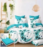 Cumpara ieftin Lenjerie Pat Santos Sx180, Bumbac, 6 Piese, Cu Elastic, Alb, Albastru, Imprimeu