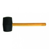 Ciocan din cauciuc 340 g cu maner rotund din lemn Basic