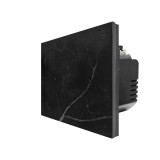 Cumpara ieftin Intrerupator touch dublu cap scara/cruce din marmura neagra LUXION, seria A