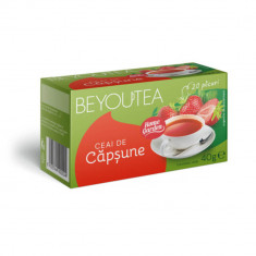 Cutie 20 Plicuri Ceai cu Capsune BEYOUTEA, Ceai cu Fructe, Pliculete de Ceai, Pliculete Ceai de Capsune, Ceai Capsune BEYOUTEA, Cutie Ceai de Capsune,