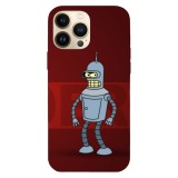 Husa compatibila cu Apple iPhone 15, Viceversa, model Mad Bender Futurama , Silicon, TPU, Transparent, Carcasa