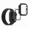 Set 2 Huse pentru Apple Watch 7 (41mm), kwmobile, Sticla securizata, Negru / Transparent, 56540.01