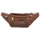 Borseta Brau Barbati Piele Naturala Always Wild, 3 Compartimente, Curea Reglabila, Buzunare Chei, Design Ergonomic