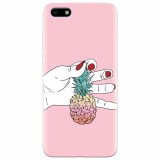 Husa silicon pentru Huawei Y5 Prime 2018, Rainbow Pinepple