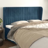 VidaXL Tăblie pat cu urechi albastru &icirc;nchis 183x23x118/128 cm catifea 3118258