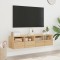 vidaXL Comode TV de perete, 2 buc., stejar sonoma, 60x30x30 cm, lemn