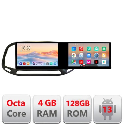 Navigatie Fiat Doblo 2015-2018 Kit-DOBLO15 Edotec 2 ecrane 8 core 4+128 21.6 inch Incell android Wifi 5Ghz gps internet CarStore Technology foto