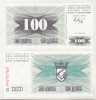Bnk bn Bosnia 100 dinari 1992 unc